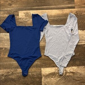 Chic Blue and light blue women’s Bodysuit Set